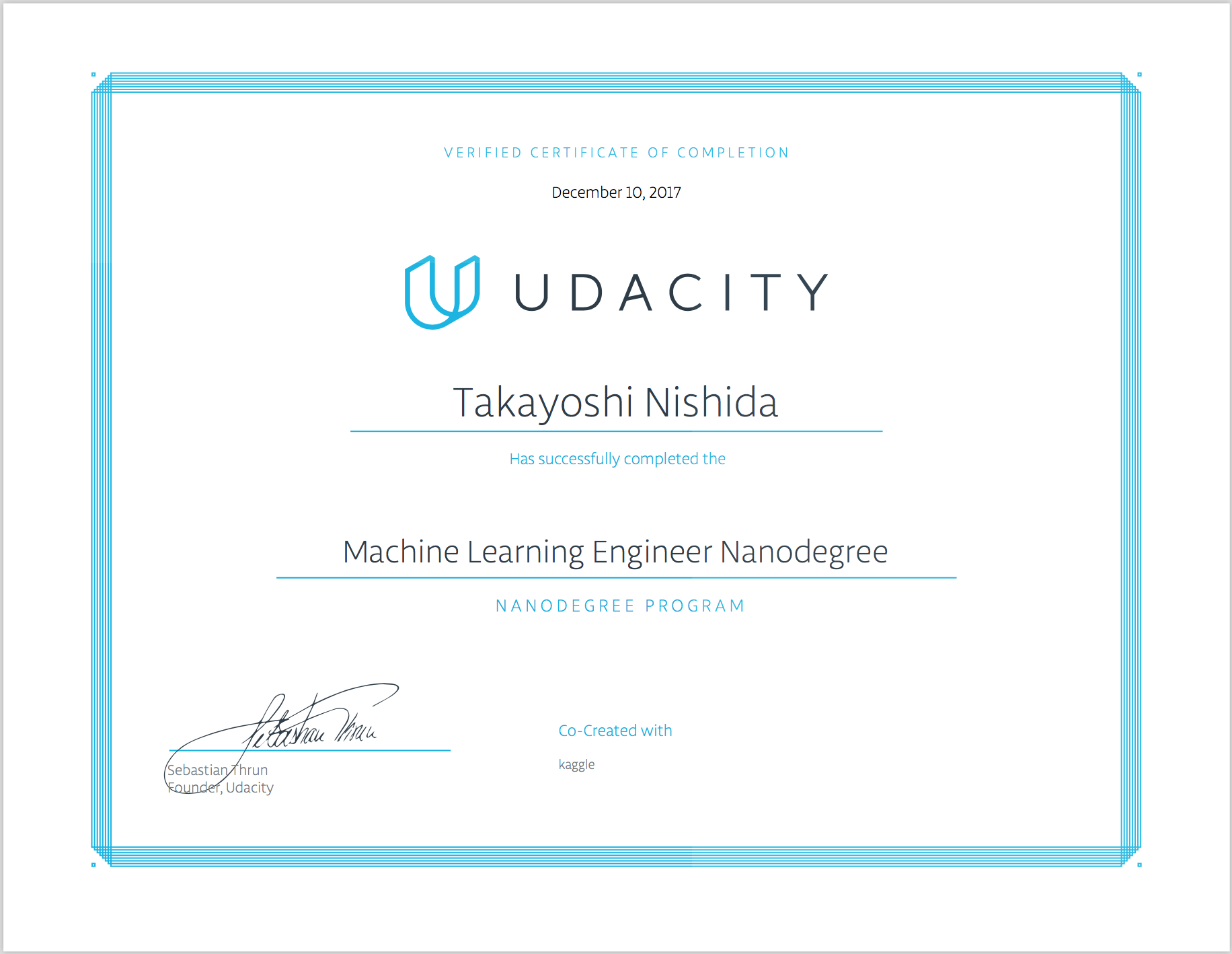 Udacity Graduate Certificate